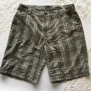 Adidas "Golf" Shorts Beige Plaid Size L Flat Front
